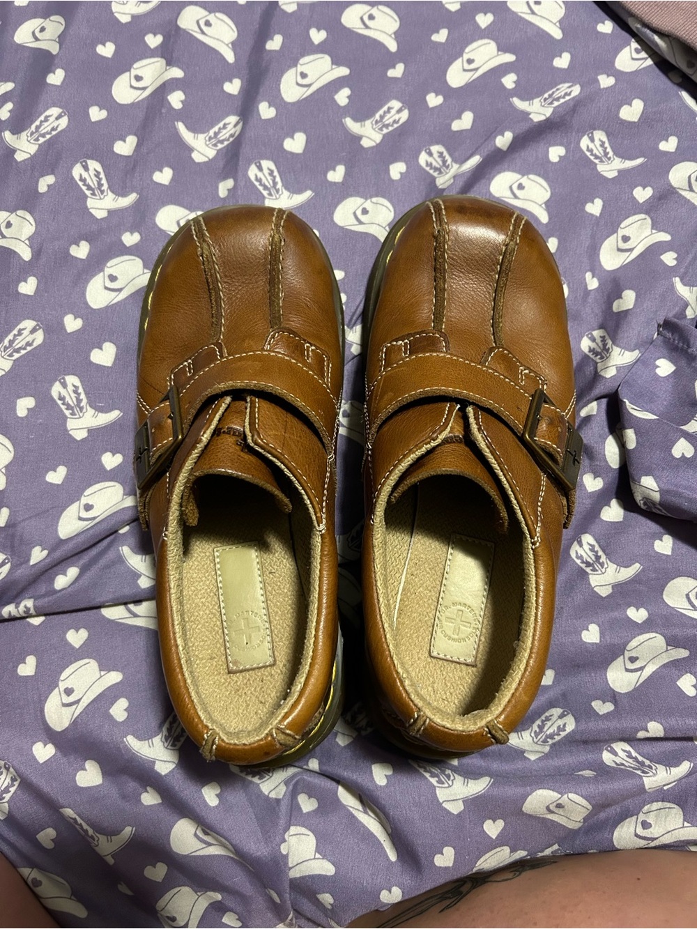 Dr. Martens Tan Brown Leather Slip-On Loafers